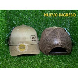 GORRA DE ALGODÓN ENCERADO MARRÓN JOHN DEERE