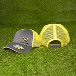 GORRA JOHN DEERE COLOR GRIS CON AMARILLO PARA NIÑO