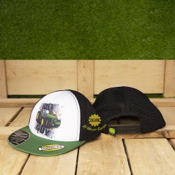 GORRA JOHN DEERE COLOR BLANCO CON VERDE 