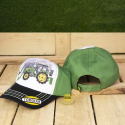 GORRA JOHN DEERE COLOR BLANCO CON NEGRO 